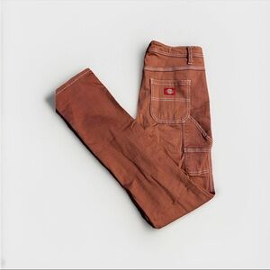Dickies Carpenter Pants Women 5/27 Orange Painter Workwear Jeans Utility
